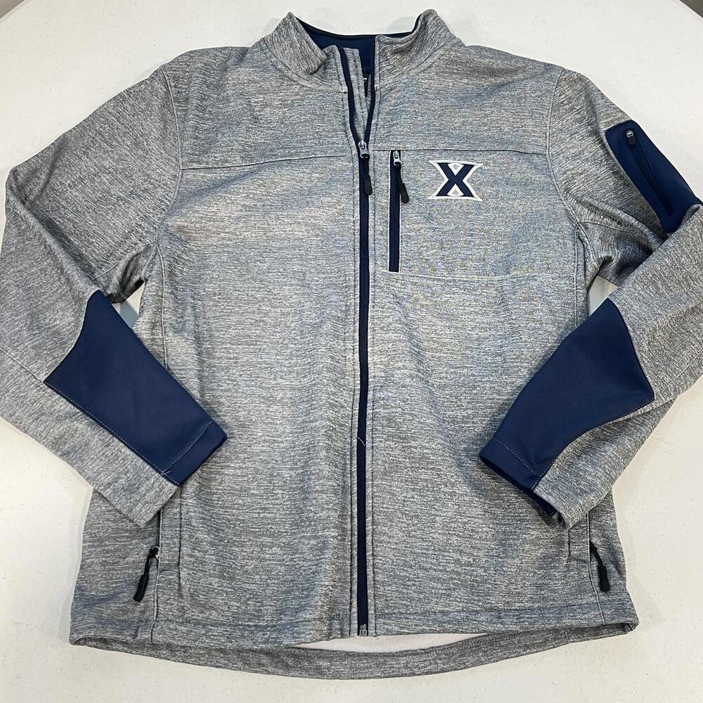 COLOSSEUM XAVIER MUSKETEERS MENS GREY SILBERMAN COLORBLOCK JACKET Gray Blue Sz L